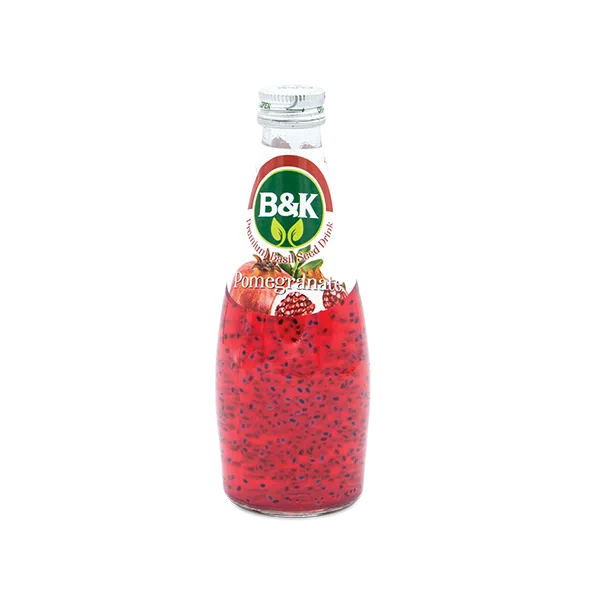 نوشیدنی انار حاوی بذر ریحان B&K