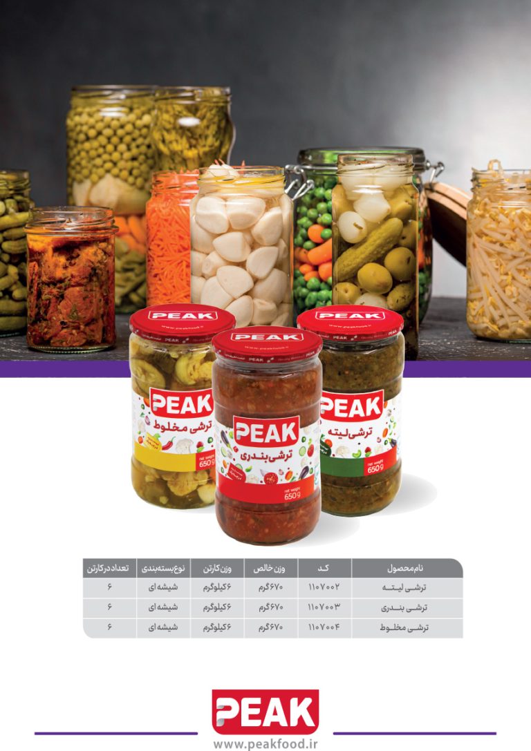 کاتالوگ محصولات پیک